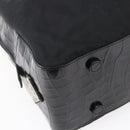 PRADA Shoulder Bag Nylon Leather Black Silver Auth 152167-17