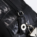 PRADA Shoulder Bag Nylon Leather Black Silver Auth 152167-19