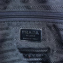 PRADA Shoulder Bag Nylon Leather Black Silver Auth 152167-20