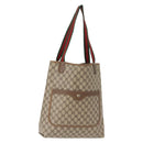 GUCCI GG Supreme Web Sherry Line Tote Bag PVC Beige 39 02 003 Auth 152169-1