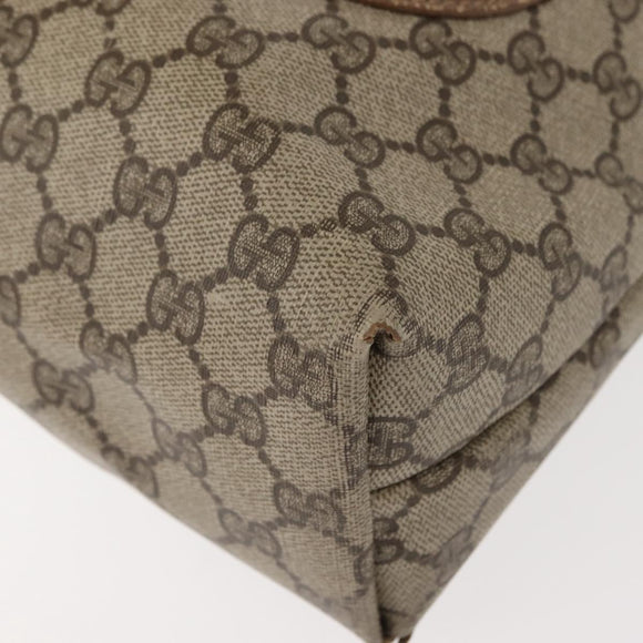 GUCCI GG Supreme Web Sherry Line Tote Bag PVC Beige 39 02 003 Auth 152169