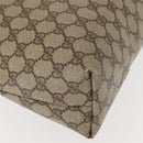 GUCCI GG Supreme Web Sherry Line Tote Bag PVC Beige 39 02 003 Auth 152169-12