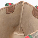 GUCCI GG Supreme Web Sherry Line Tote Bag PVC Beige 39 02 003 Auth 152169-17