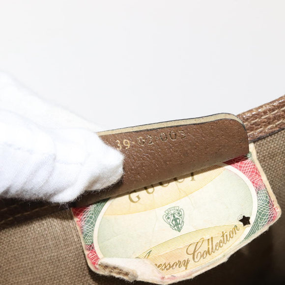 GUCCI GG Supreme Web Sherry Line Tote Bag PVC Beige 39 02 003 Auth 152169