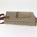 GUCCI GG Supreme Web Sherry Line Tote Bag PVC Beige 39 02 003 Auth 152169-5