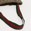 GUCCI GG Supreme Web Sherry Line Tote Bag PVC Beige 39 02 003 Auth 152169-7