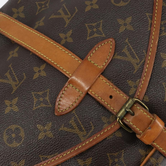 LOUIS VUITTON Monogram Saumur 30 Shoulder Bag M42256 LV Auth 152170