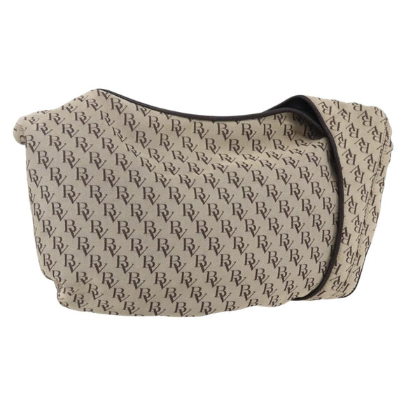 BOTTEGA VENETA Shoulder Bag Canvas Beige Auth 152172