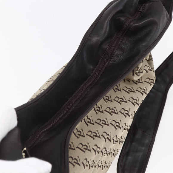 BOTTEGA VENETA Shoulder Bag Canvas Beige Auth 152172