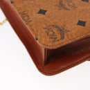 MCM Logogram Vicetos Shoulder Bag PVC Leather Brown Gold Auth 152173-19