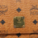 MCM Logogram Vicetos Shoulder Bag PVC Leather Brown Gold Auth 152173-11