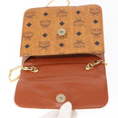 MCM Logogram Vicetos Shoulder Bag PVC Leather Brown Gold Auth 152173-20