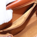 MCM Logogram Vicetos Shoulder Bag PVC Leather Brown Gold Auth 152173-24