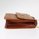 MCM Logogram Vicetos Shoulder Bag PVC Leather Brown Gold Auth 152173-3