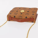 MCM Logogram Vicetos Shoulder Bag PVC Leather Brown Gold Auth 152173-6