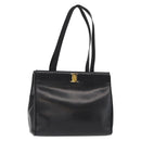Salvatore Ferragamo Shoulder Bag Leather Gold Black Auth 152176-1