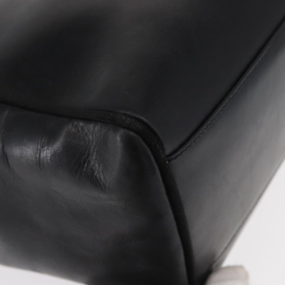 Salvatore Ferragamo Shoulder Bag Leather Gold Black Auth 152176