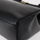 Salvatore Ferragamo Shoulder Bag Leather Gold Black Auth 152176-14