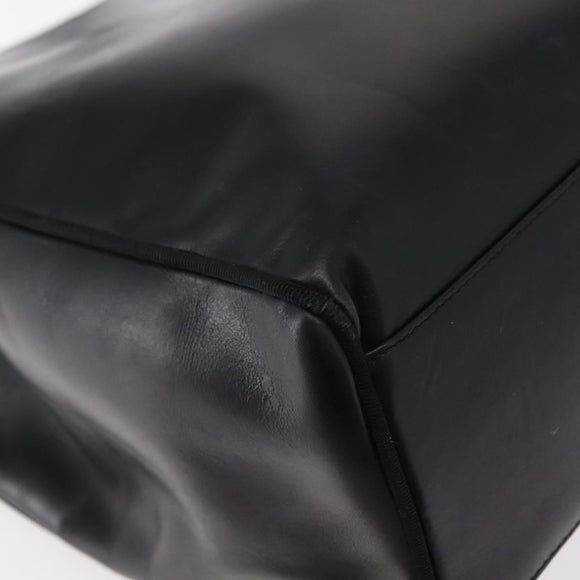 Salvatore Ferragamo Shoulder Bag Leather Gold Black Auth 152176