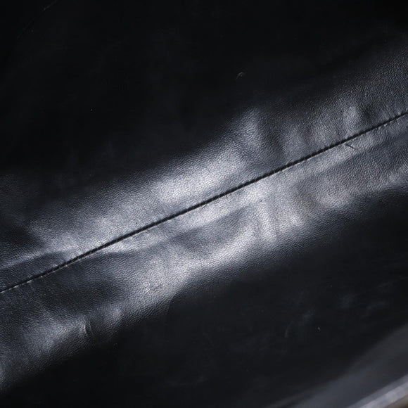 Salvatore Ferragamo Shoulder Bag Leather Gold Black Auth 152176