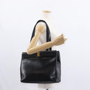 Salvatore Ferragamo Shoulder Bag Leather Gold Black Auth 152176-21