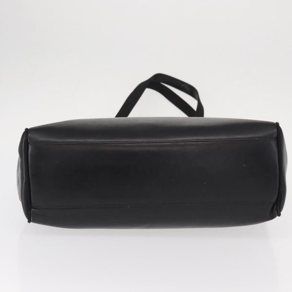 Salvatore Ferragamo Shoulder Bag Leather Gold Black Auth 152176