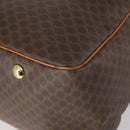 CELINE Macadam Canvas Boston Bag PVC 2way Brown Gold Auth 152179-17