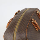 CELINE Macadam Canvas Boston Bag PVC 2way Brown Gold Auth 152179-6