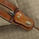 CELINE Macadam Canvas Boston Bag PVC Beige Gold Auth 152180-18