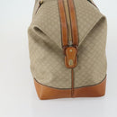 CELINE Macadam Canvas Boston Bag PVC Beige Gold Auth 152180-4