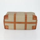 CELINE Macadam Canvas Boston Bag PVC Beige Gold Auth 152180-5