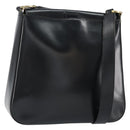 Christian Dior Shoulder Bag Leather Black Gold Auth 152185-1