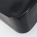 Christian Dior Shoulder Bag Leather Black Gold Auth 152185-14