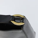 Christian Dior Shoulder Bag Leather Black Gold Auth 152185-10