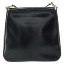 Christian Dior Shoulder Bag Leather Black Gold Auth 152185-2
