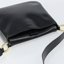 Christian Dior Shoulder Bag Leather Black Gold Auth 152185-6
