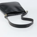 Christian Dior Shoulder Bag Leather Black Gold Auth 152185-7
