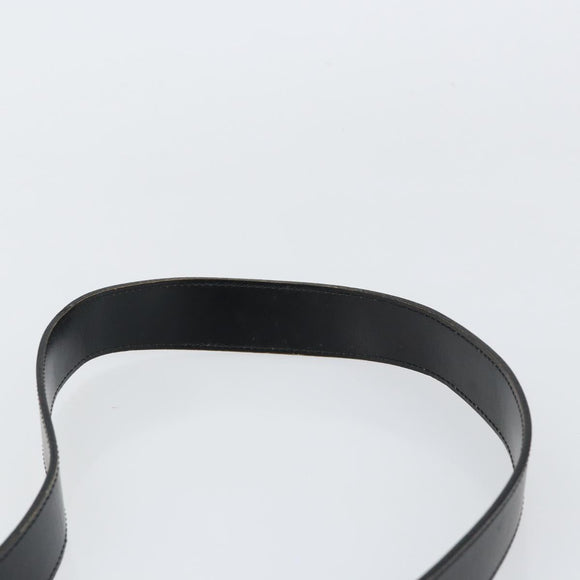 Christian Dior Shoulder Bag Leather Black Gold Auth 152185