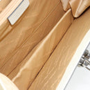 Salvatore Ferragamo Hand Bag Leather White Silver Auth 152186-11