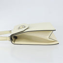 Salvatore Ferragamo Hand Bag Leather White Silver Auth 152186-4