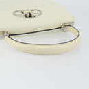 Salvatore Ferragamo Hand Bag Leather White Silver Auth 152186-7