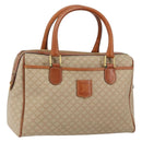 CELINE Macadam Canvas Hand Bag PVC Leather Beige Gold Auth 152189-1