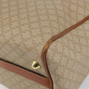 CELINE Macadam Canvas Hand Bag PVC Leather Beige Gold Auth 152189-8