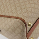 CELINE Macadam Canvas Hand Bag PVC Leather Beige Gold Auth 152189-15