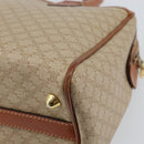 CELINE Macadam Canvas Hand Bag PVC Leather Beige Gold Auth 152189-16