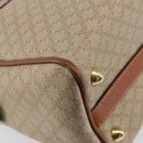CELINE Macadam Canvas Hand Bag PVC Leather Beige Gold Auth 152189-17
