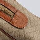 CELINE Macadam Canvas Hand Bag PVC Leather Beige Gold Auth 152189-18