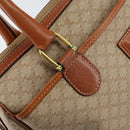 CELINE Macadam Canvas Hand Bag PVC Leather Beige Gold Auth 152189-9