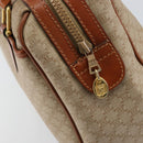 CELINE Macadam Canvas Hand Bag PVC Leather Beige Gold Auth 152189-20