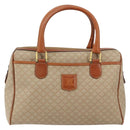 CELINE Macadam Canvas Hand Bag PVC Leather Beige Gold Auth 152189-13